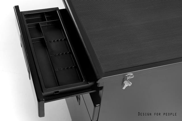 Kontener Biurowy 325 B/W/S-czarny-otwarty.jpg