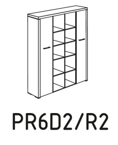 Regał biurowy PR6D2/R2