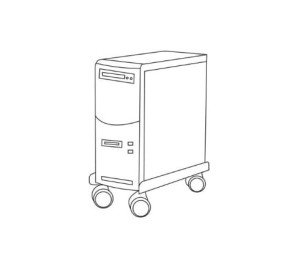 Wózek pod PC metalowy PKM