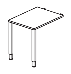 Dostawka montowana od przodu lub z boku biurka KDP-01