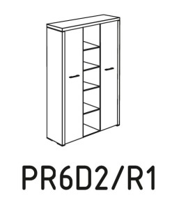 Regał biurowy PR6D2/R1
