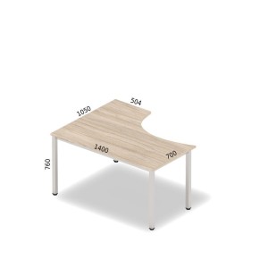 Biurko 140cm na nogach kwadrat Btk 6