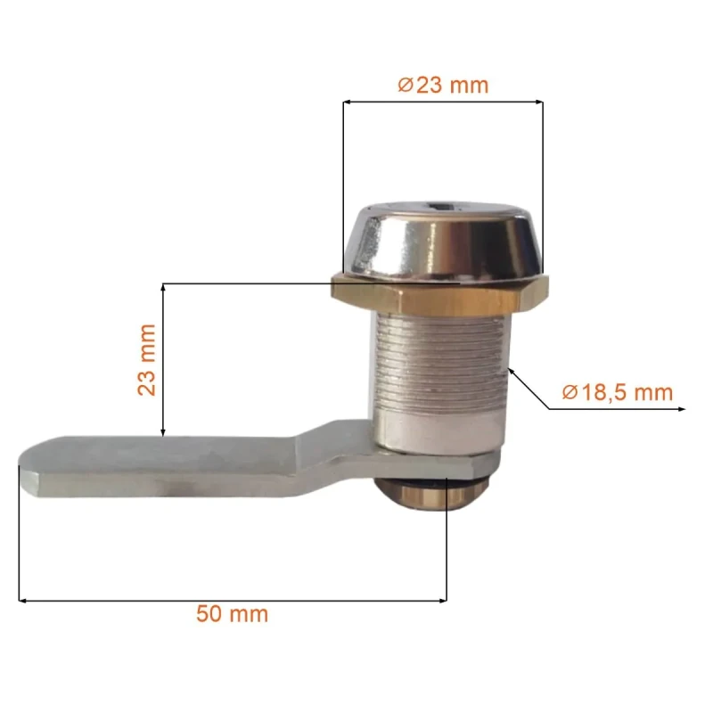 Zamek do szafki płaski krzywkowy B671 Euro-Locks 2.webp
