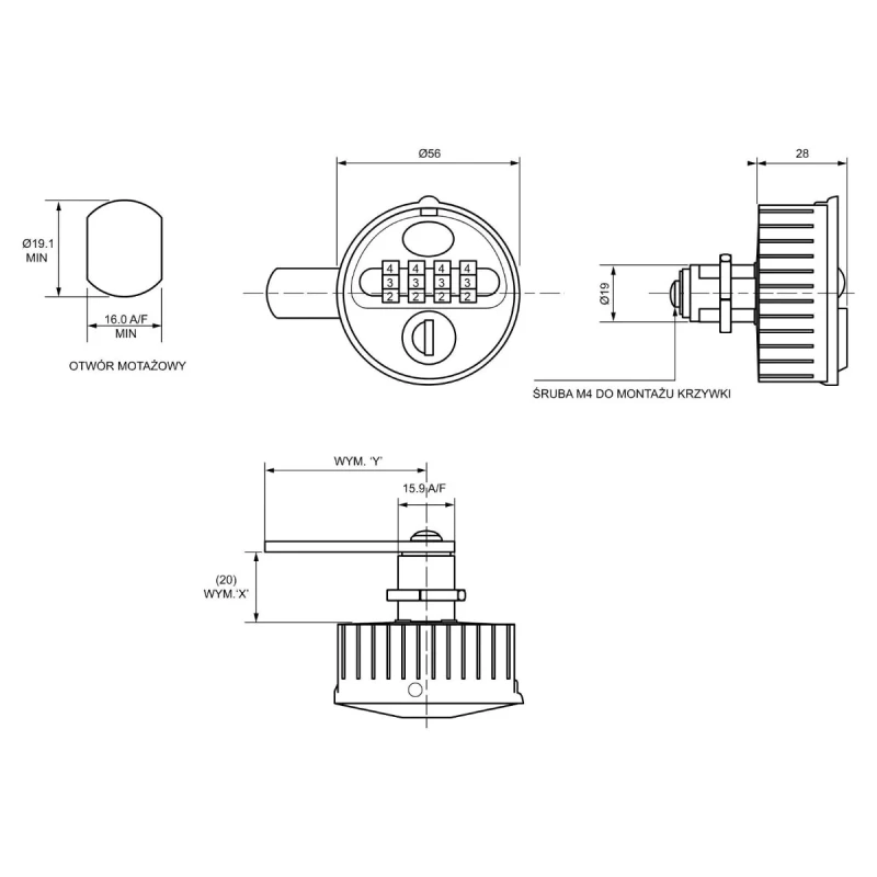 ZAMEK SZYFROWY PRYWATNY DO SZAFEK METALOWYCH EUROLOCK 2800-schemat-2.webp