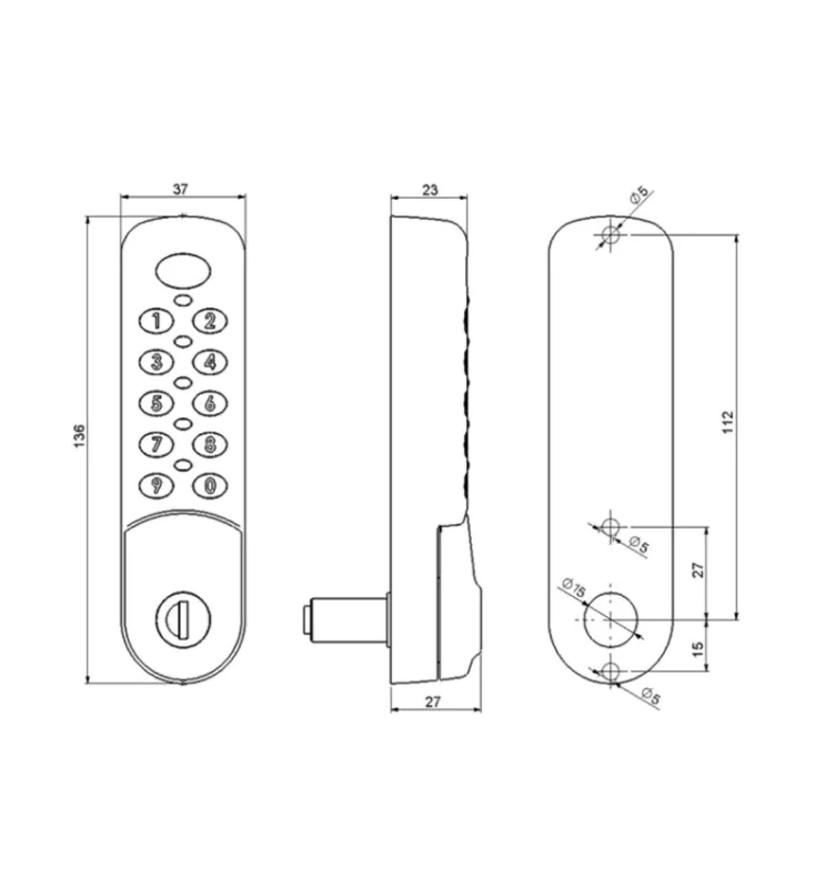 Zamek do szafy socjalnej elektroniczny Euro Locks 3780-schemat-2.webp
