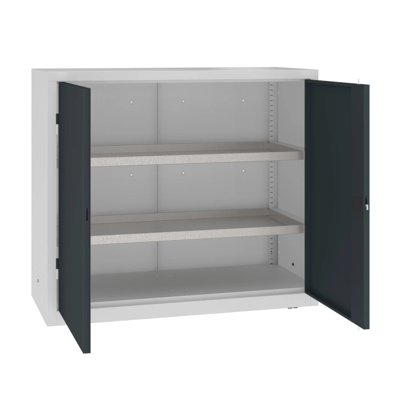 Ciężka szafa warsztatowa Malow MSW112/5-19 z półko-wanienkami open.png
