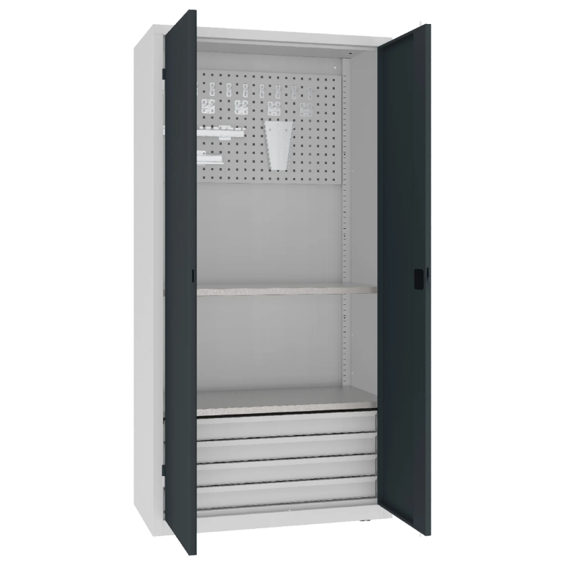 Ciężka szafa warsztatowa Malow MSW210/5-17 narzędziowa open.png