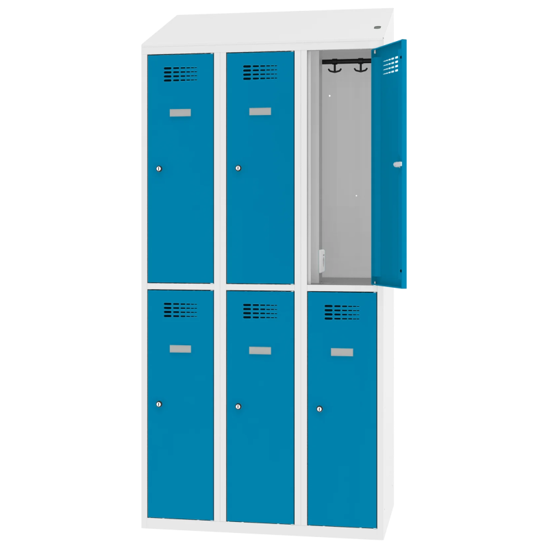 Szafa socjalna MSus 332V z gniazdkiem elektrycznym open.png