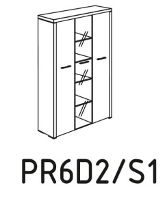 Regał biurowy PR6D2/S1
