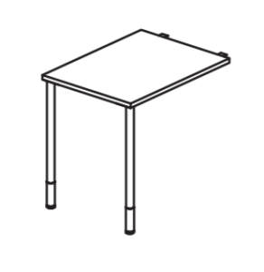 Dostawka montowana od przodu lub z boku biurka OD-01