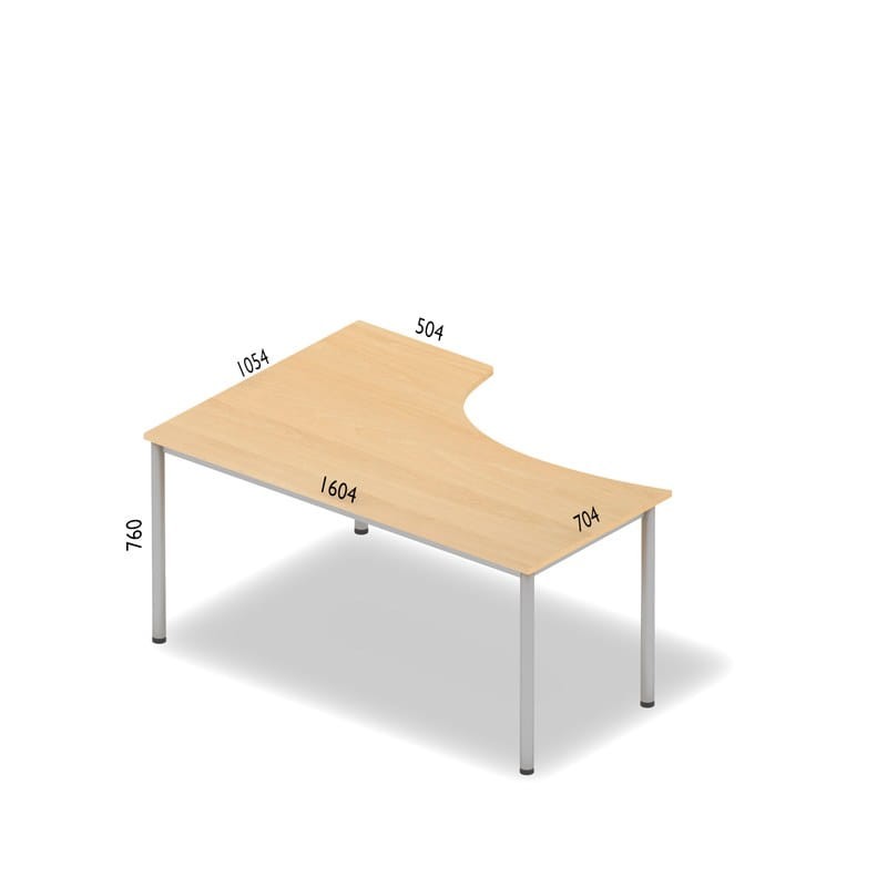 Biurko 160cm na nogach okrągłych Bto 8.jpg