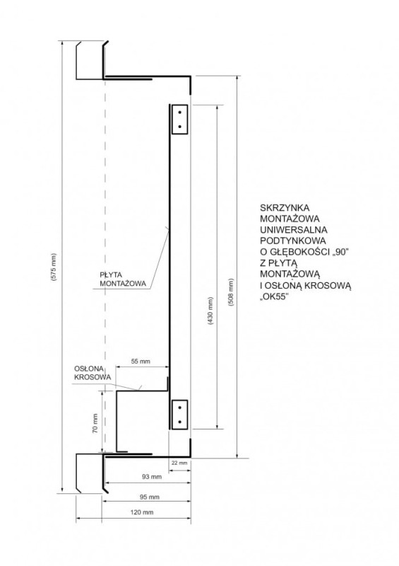Skrzynka Montażowa SMUP 340x510x90/S430 - biała-wymiary.jpg