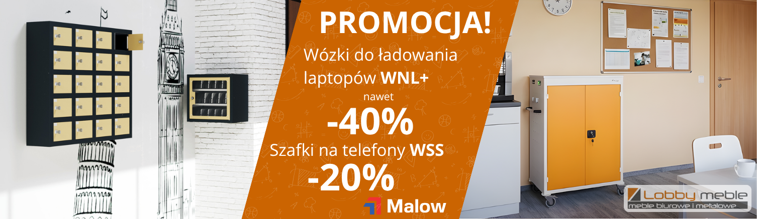 Promocja szkolna 2026 Malow wózki do ładowania laptopów Lobby Sklep
