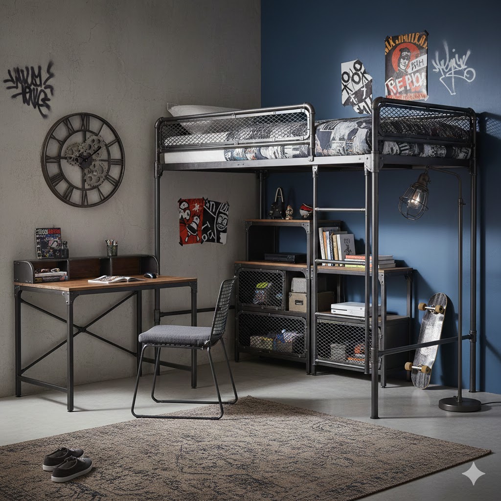 Meble metalowe do pokoju młodzieżowego