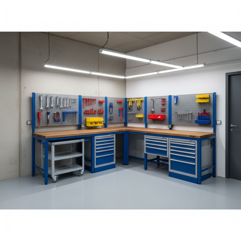 Meble warsztatowe narożne - zalety