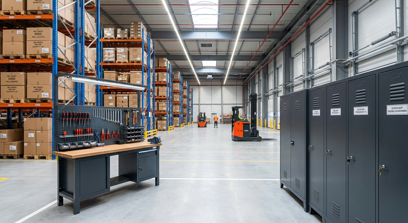 Meble metalowe do magazynu – trwałość i funkcjonalność w miejscu pracy
