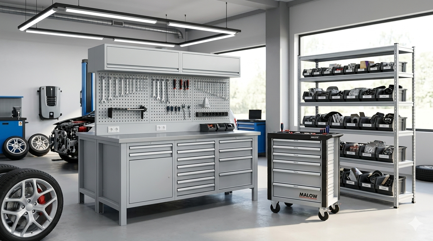 Meble warsztatowe do serwisu samochodowego – niezbędne wyposażenie