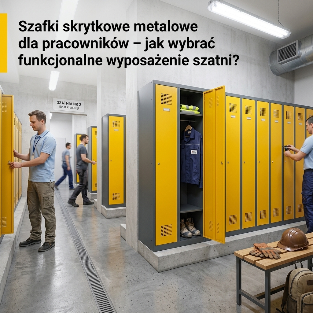 Szafki skrytkowe metalowe dla pracowników – jak wybrać funkcjonalne wyposażenie szatni?